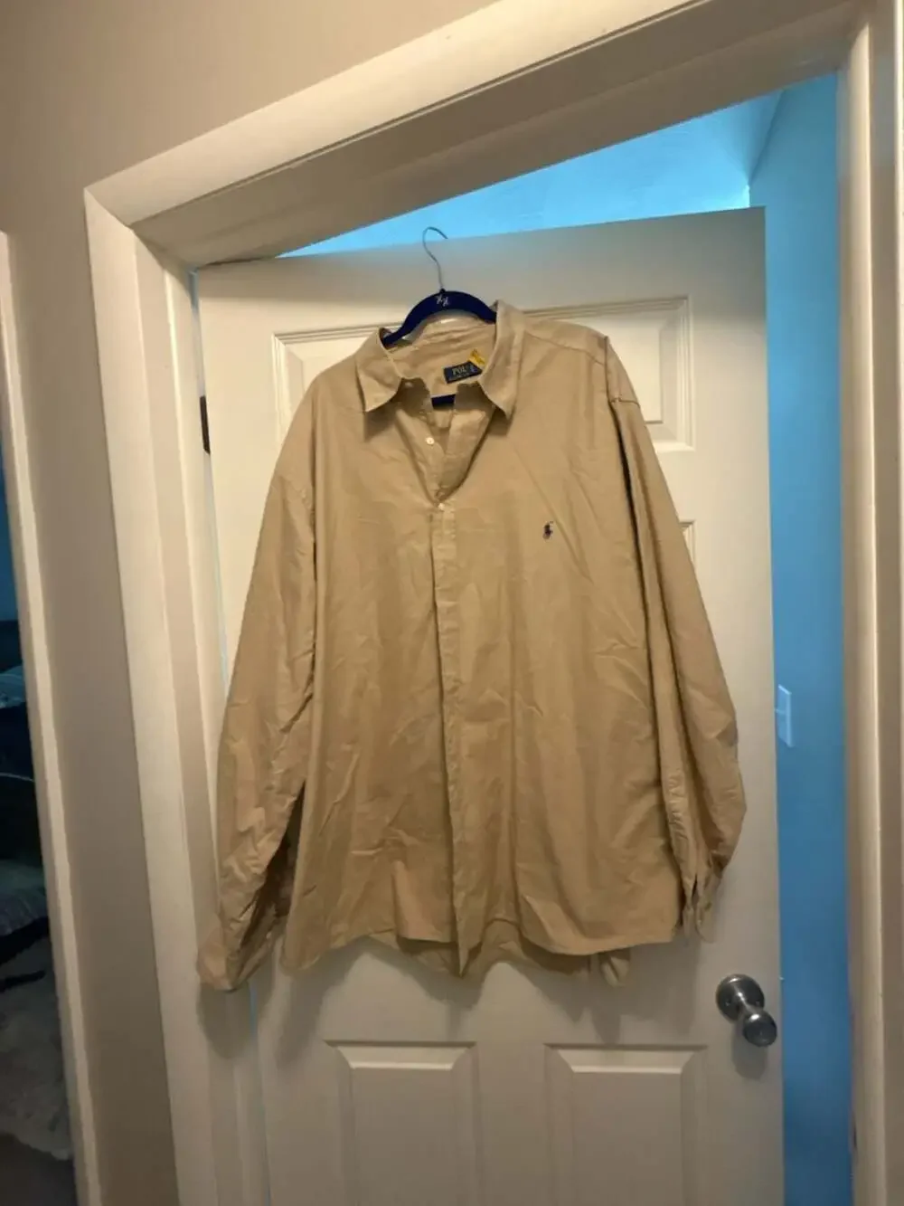 Polo Ralph Lauren Long Sleeve Button Down Shirt Tan Size 3XB - Picture 1 of 4